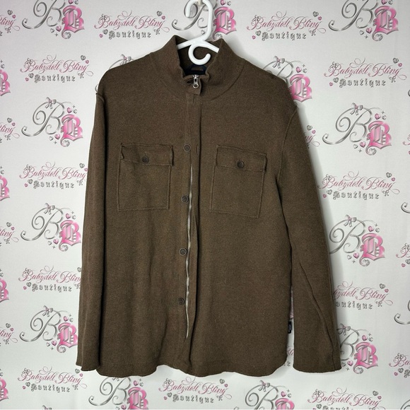 Holebrook Sweden original windproof Brown zip Up zipper Jacket coat sweater - Picture 2 of 5